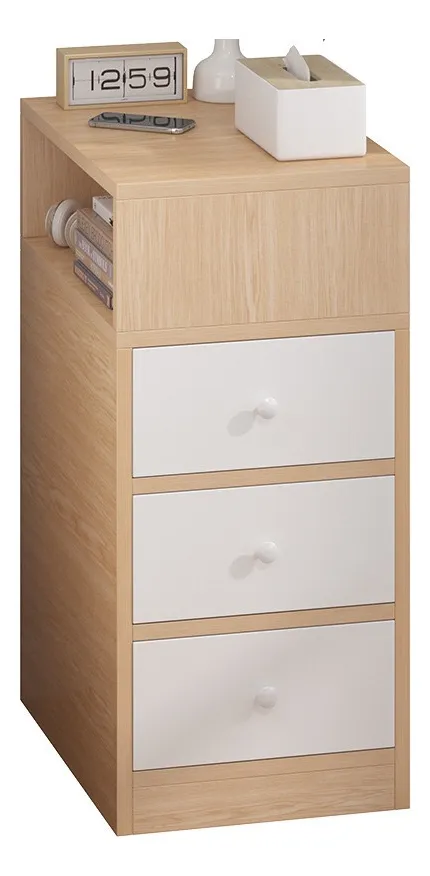 Velador Angosto Con Cajones