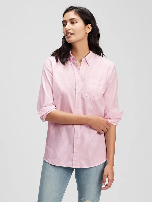 Blusa Oxford rosa de GAP