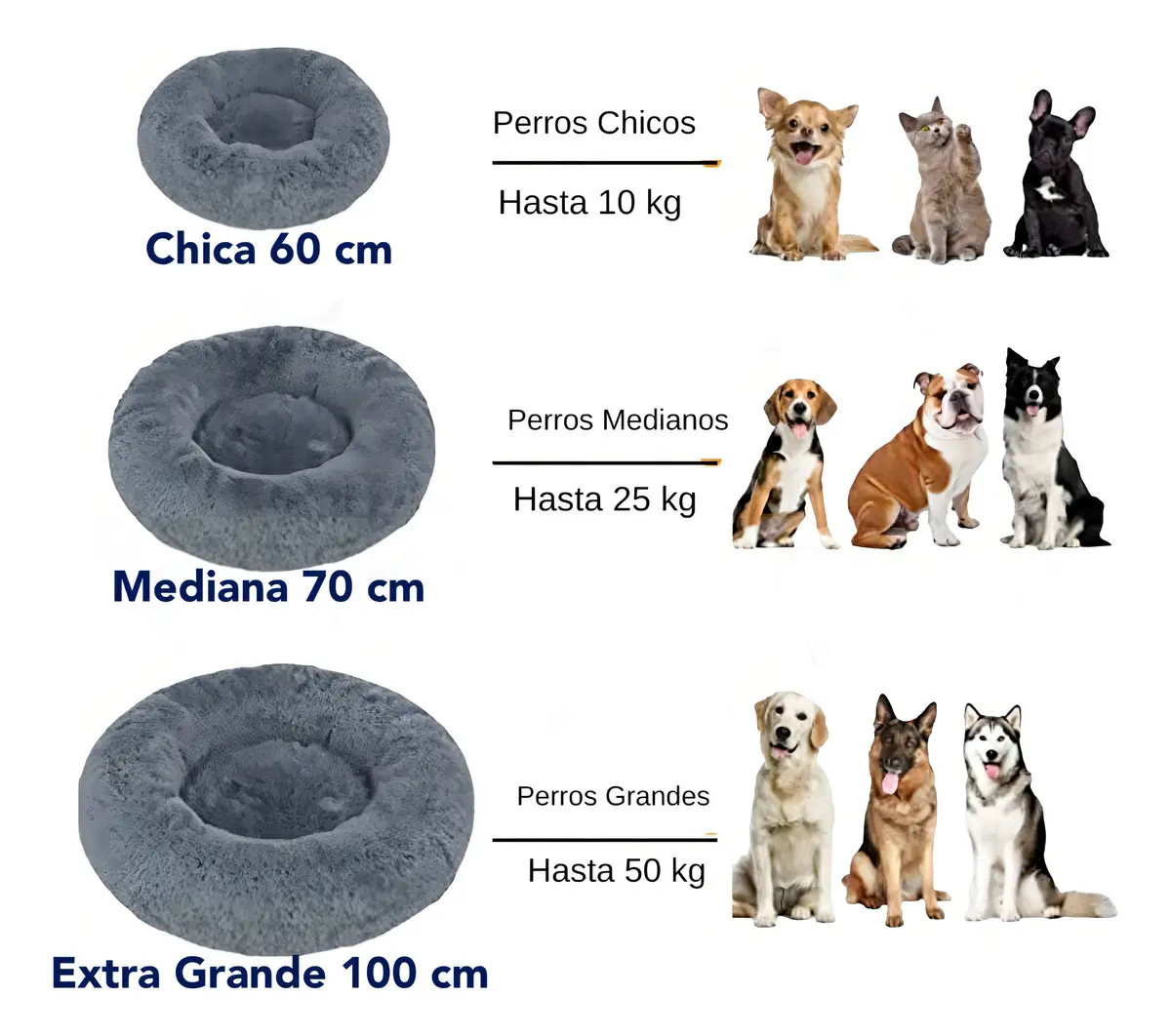 Cama antiestrés para mascotas - Apta para perros y gatos